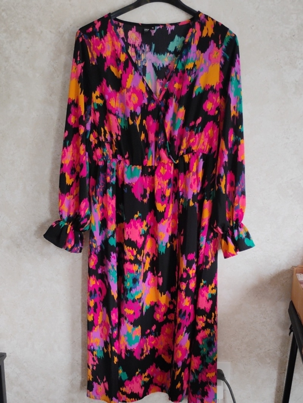 💜 DEAL 2/$30- SHEIN Multicolor Maxi Length  Dress, Lightweight / Size 1XL